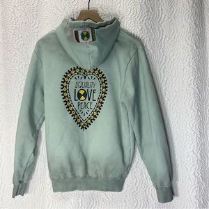 Cross Colours Equality Love Peace Ombre Hooded Sweatshirt XS